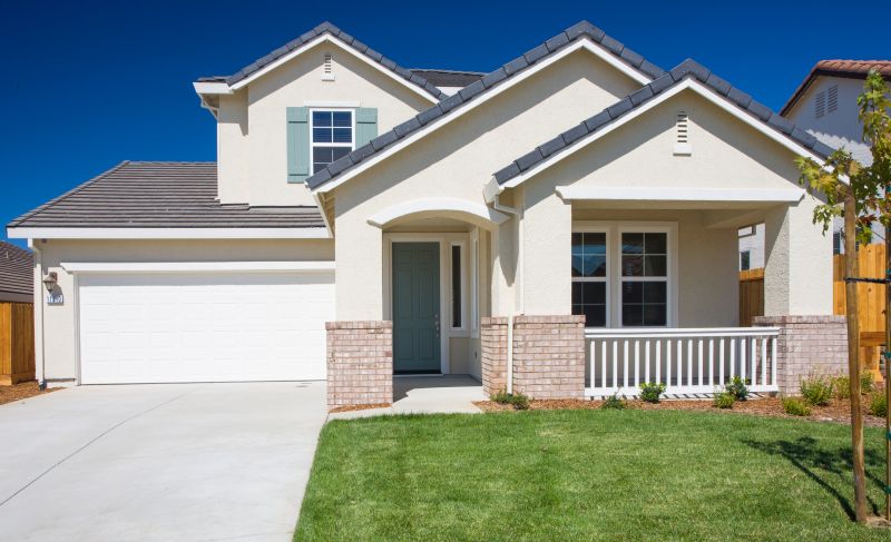 Garage with Stucco Finish